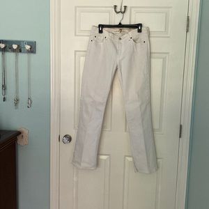 7 For All Man Kind White (off white) Jeans Boot cut  Size 32